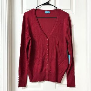 Cardigan - Deep Red